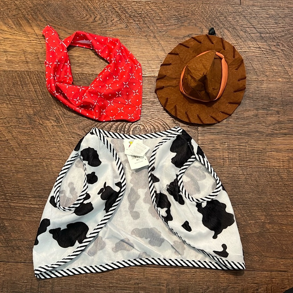 Dog Toy Story Cowboy Costume Size M/L